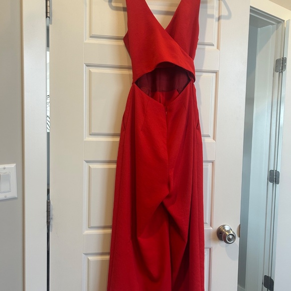 Elegant Red Jumpsuit - Picture 8 of 10